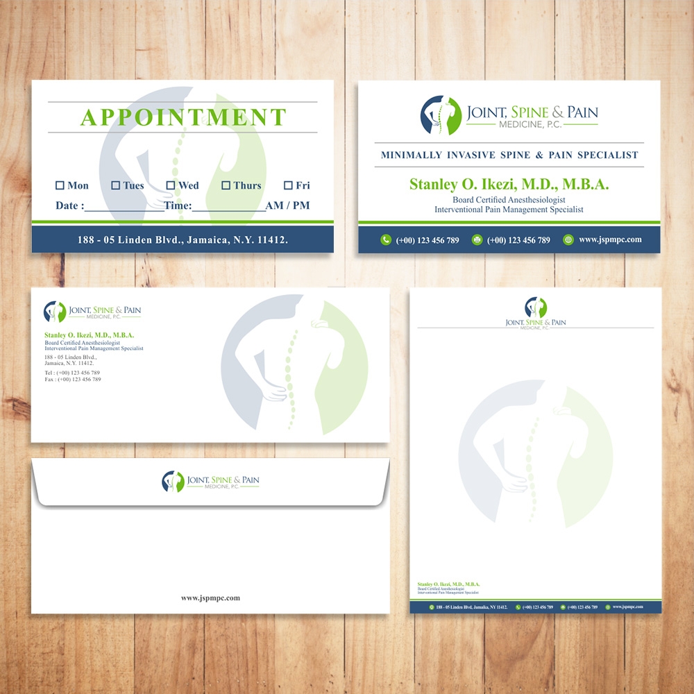 Joint, Spine & Pain Medicine, P.C. logo design by Kindo