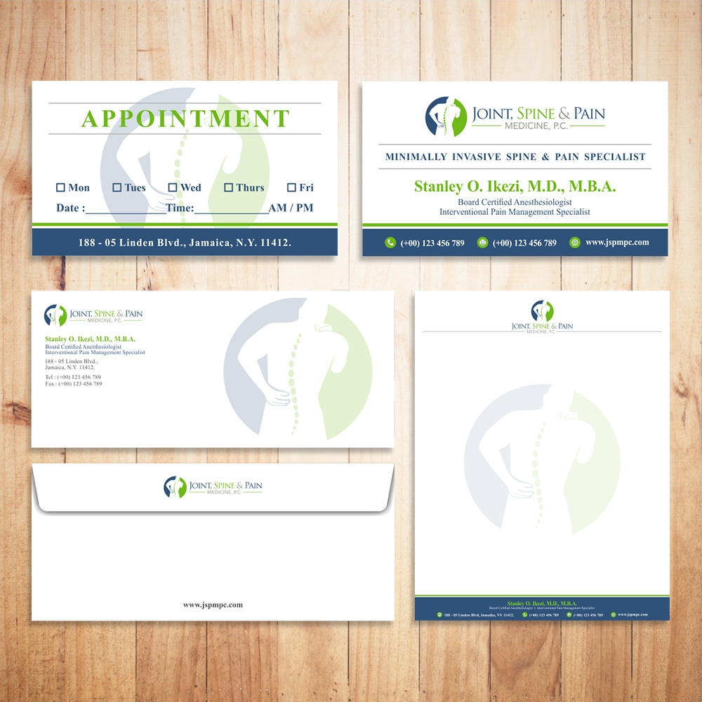 Joint, Spine & Pain Medicine, P.C. logo design by Kindo