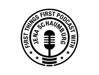 First things first podcast with Jena Schaumburg logo design by maseru