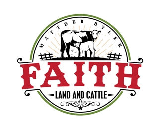Faith land and cattle  logo design by DreamLogoDesign
