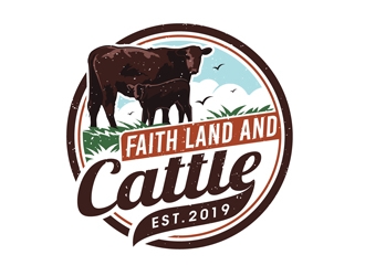 Faith land and cattle  logo design by DreamLogoDesign