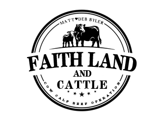 Faith land and cattle  logo design by nikkl