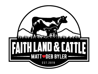 Faith land and cattle  logo design by dchris