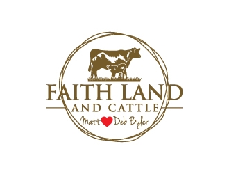 Faith land and cattle  logo design by dchris