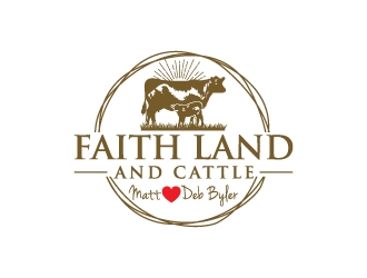 Faith land and cattle  logo design by dchris