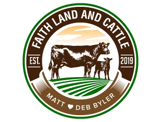 Faith land and cattle  logo design by jaize