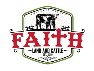 Faith land and cattle  logo design by DreamLogoDesign