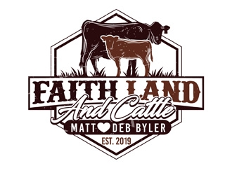 Faith land and cattle  logo design by DreamLogoDesign