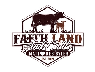 Faith land and cattle  logo design by DreamLogoDesign