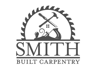 Smith Built Carpentry logo design by DreamLogoDesign