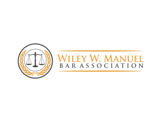 Wiley W. Manuel Bar Association logo design by oke2angconcept