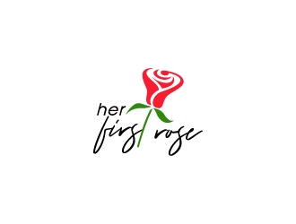 Her First Rose logo design by Anizonestudio