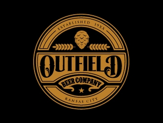 Outfield Beer Company logo design by ElonStark