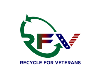 Recycle For Veterans (RFV) logo design by hidro