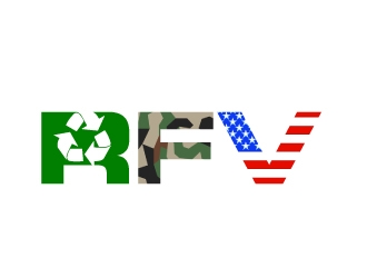 Recycle For Veterans (RFV) logo design by ElonStark