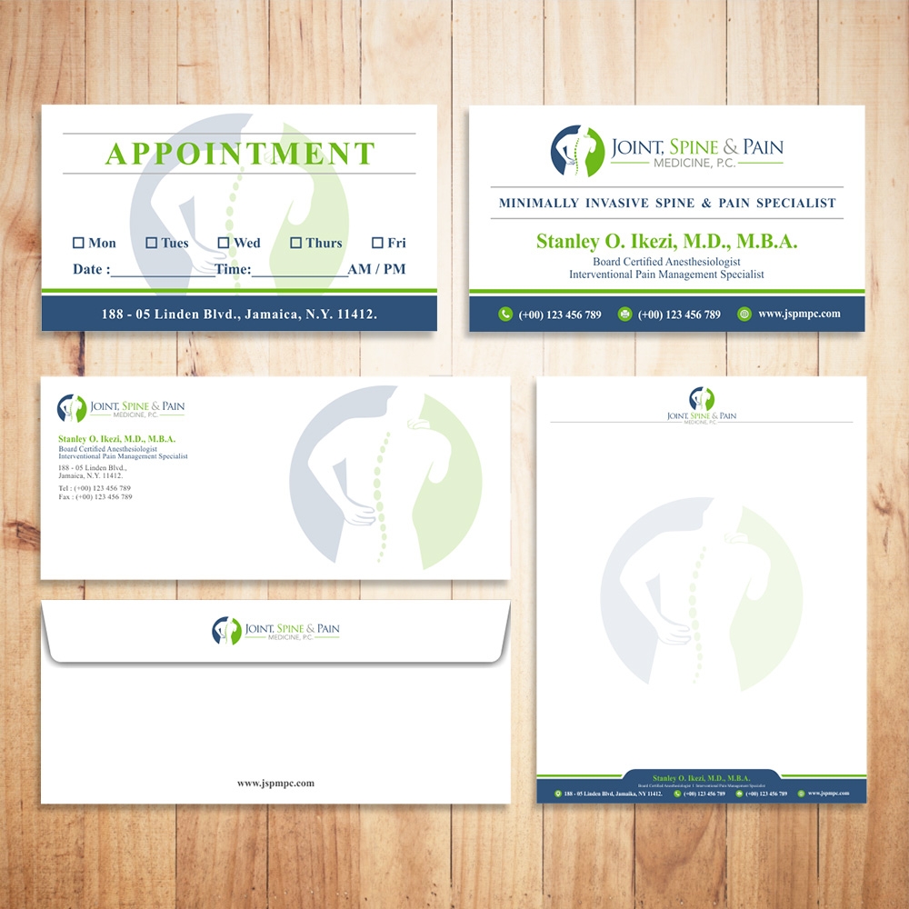 Joint, Spine & Pain Medicine, P.C. logo design by Kindo