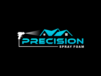 Precision Spray Foam  logo design by giphone