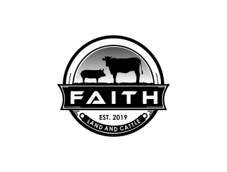 Faith land and cattle  logo design by giphone