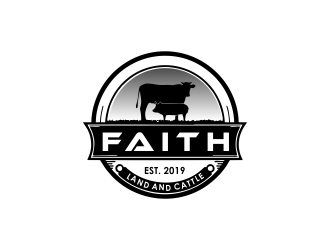 Faith land and cattle  logo design by giphone
