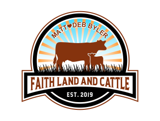 Faith land and cattle  logo design by done