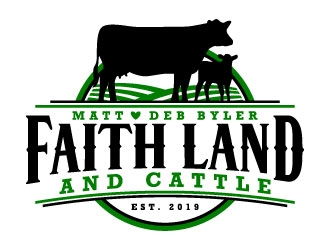 Faith land and cattle  logo design by daywalker