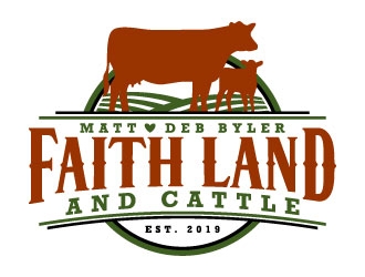 Faith land and cattle  logo design by daywalker