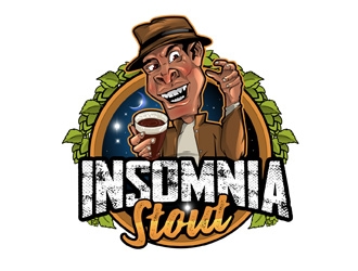 Insomnia Stout logo design by DreamLogoDesign