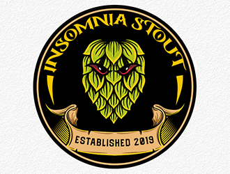Insomnia Stout logo design by Optimus