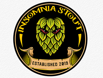 Insomnia Stout logo design by Optimus