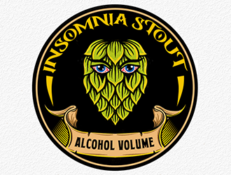 Insomnia Stout logo design by Optimus