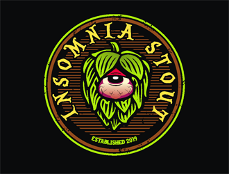 Insomnia Stout logo design by coco