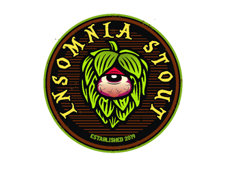 Insomnia Stout logo design by coco