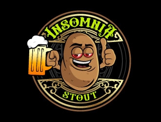 Insomnia Stout logo design by daywalker