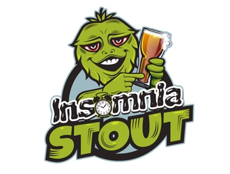Insomnia Stout logo design by DreamLogoDesign