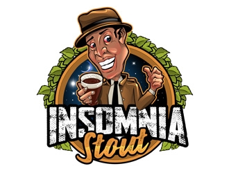 Insomnia Stout logo design by DreamLogoDesign