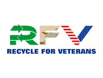 Recycle For Veterans (RFV) logo design by beejo
