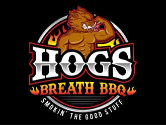 HOGS BREATH BBQ  logo design by MAXR