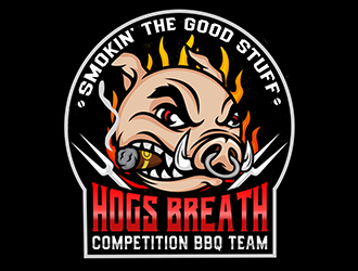 HOGS BREATH BBQ  logo design by Optimus