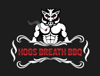 HOGS BREATH BBQ  logo design by designbyorimat