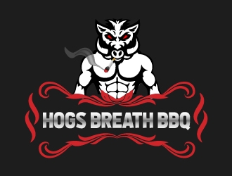 HOGS BREATH BBQ  logo design by designbyorimat