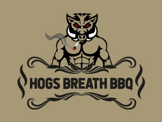 HOGS BREATH BBQ  logo design by designbyorimat
