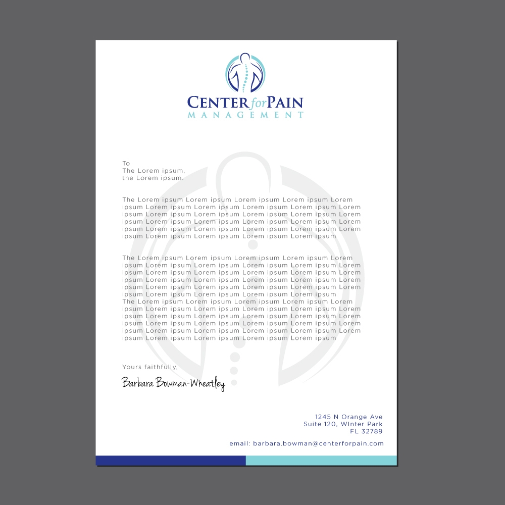 Center for Pain Management logo design by Foxcody