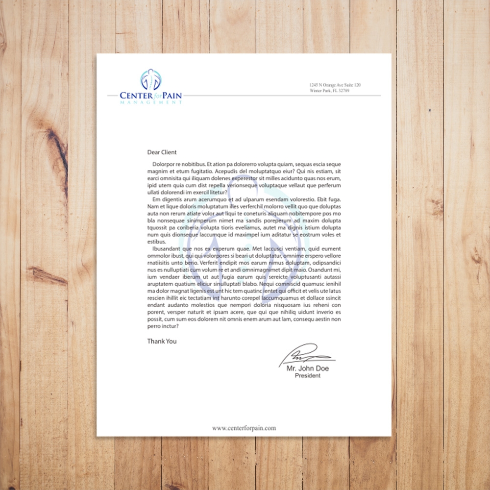 Center for Pain Management logo design by Kindo