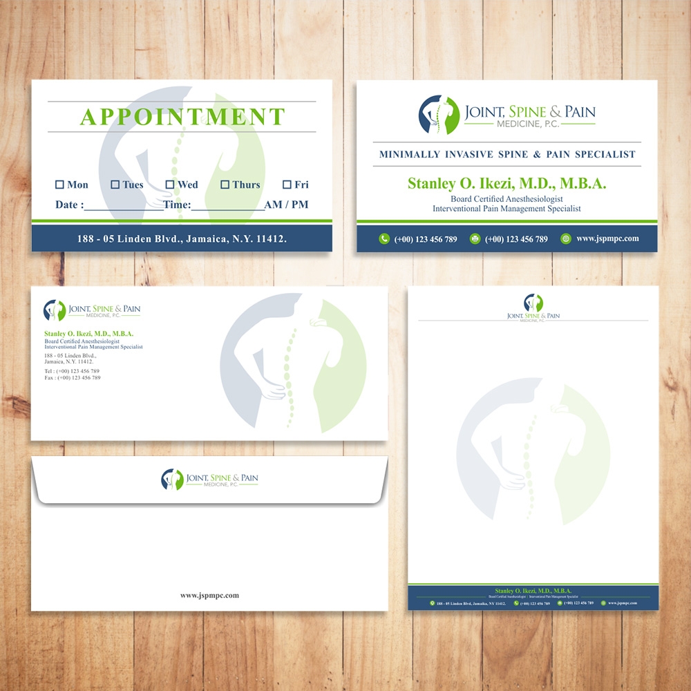 Joint, Spine & Pain Medicine, P.C. logo design by Kindo