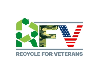 Recycle For Veterans (RFV) logo design by josephope