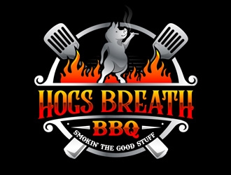 HOGS BREATH BBQ  logo design by DreamLogoDesign