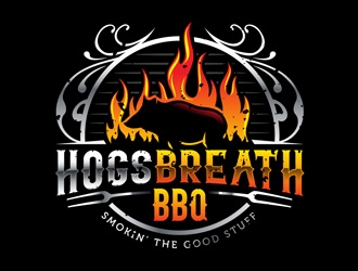 HOGS BREATH BBQ  logo design by DreamLogoDesign