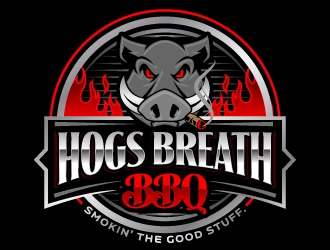 HOGS BREATH BBQ  logo design by jaize