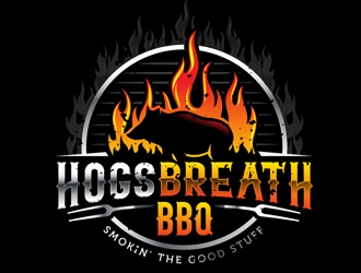 HOGS BREATH BBQ  logo design by DreamLogoDesign