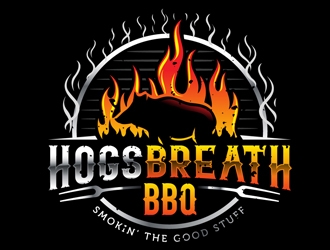 HOGS BREATH BBQ  logo design by DreamLogoDesign